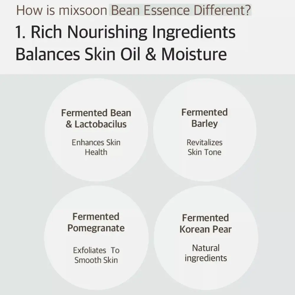 Facial Serum Fermented Soybean Exfoliating Antioxidant Hydrating Improves Skin Elasticity 50ml Soybean Extract Essence facial serum,facial essence,collagen face serum,retinol face serum,salicylic acid facial serum