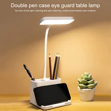 

Creative Multifunction LED Desk Lamp Rechargeable Dimmable Student Reading Study Light with Pen Holder
