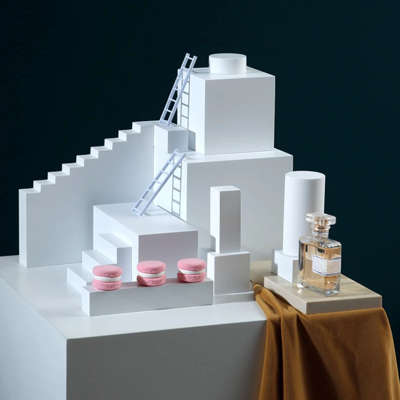 Set D'accessoires Photo En Mousse Géométrique - Cubes Et Formes Pour Créations Visuelles Et Décors De Shooting