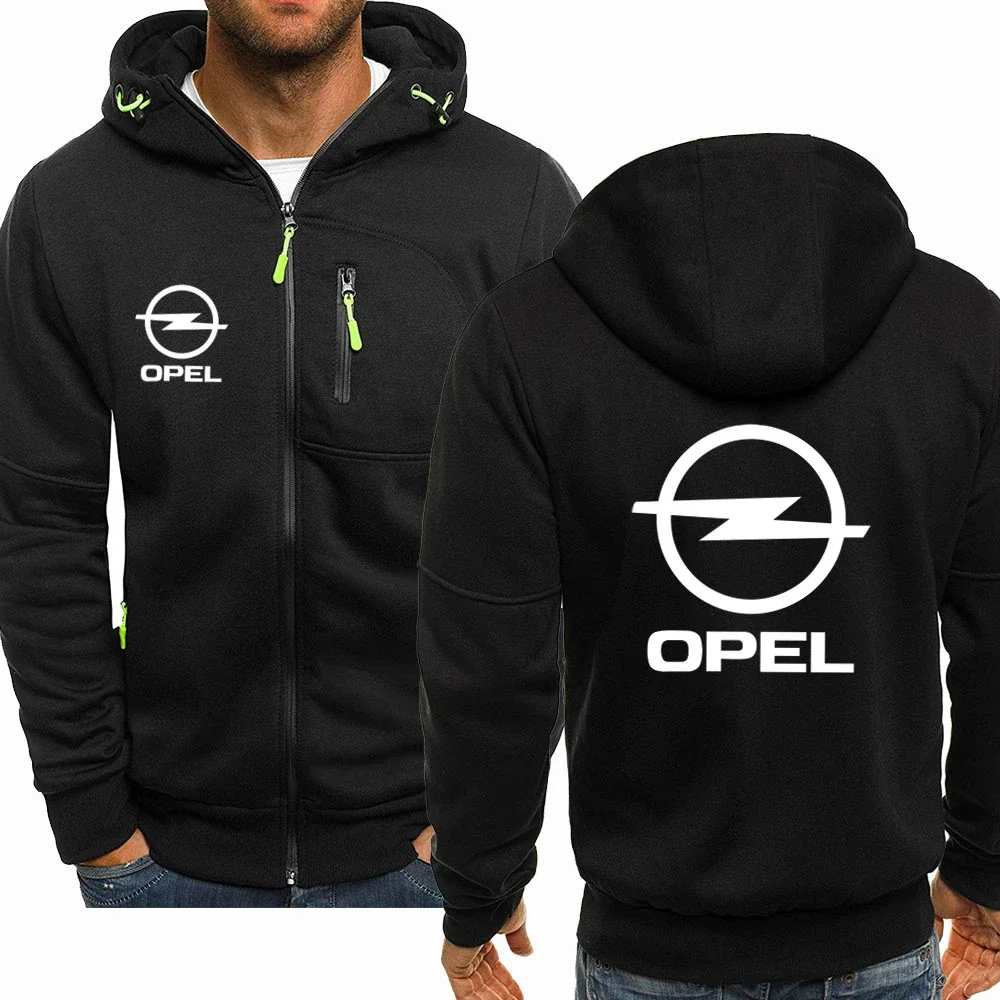 

New Spring Autumn Opel Hoodied Men's Fashion Long Sleeve Zipper Cotton Hip-Hop Harajuku Hoody Casual Jacket