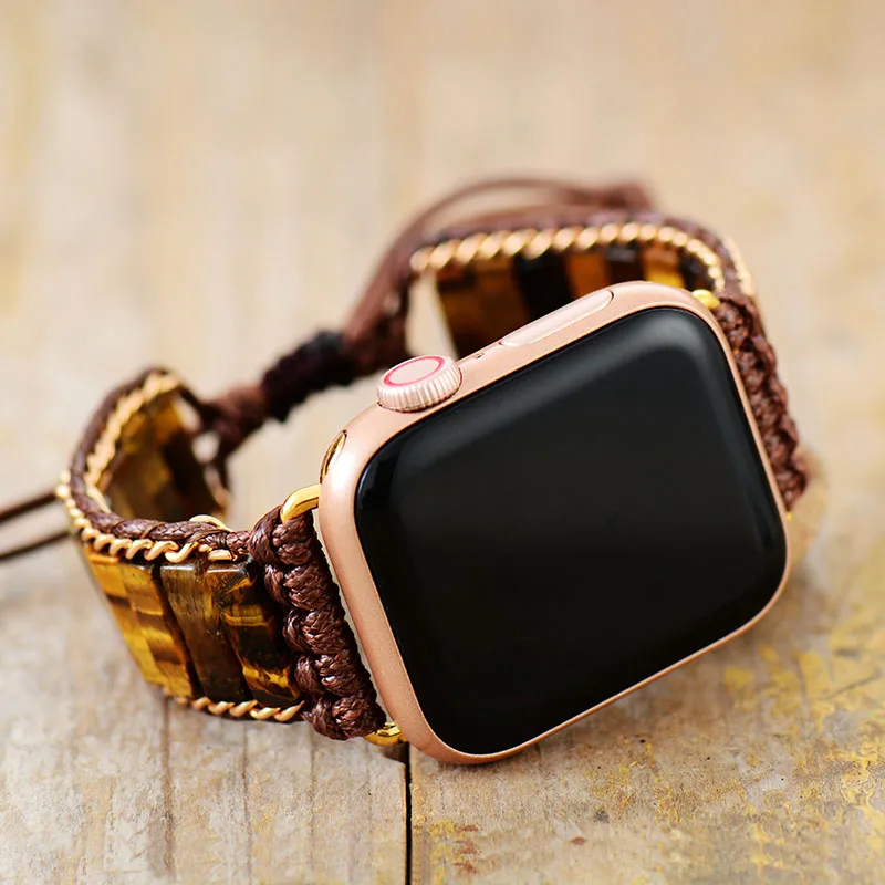 Men's Natural Lava Stone Healing Beaded Smartwatch Bracelet