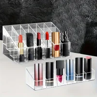 1 piece of 24 grid lipstick storage box, nail art storage rack, transparent cosmetics dust-proof storage and organizing box, des 1