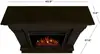 Traditional Solid Wood Indoor Electric Fireplace Mantel Heater with Remote Control, Adjustable Led Flame, 1500W in Dark Walnut 6
