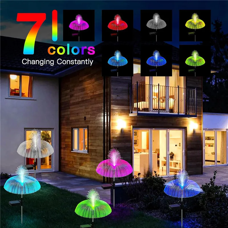 solar lights solar LED jellyfish lights for outdoor garden yard pathway decor
