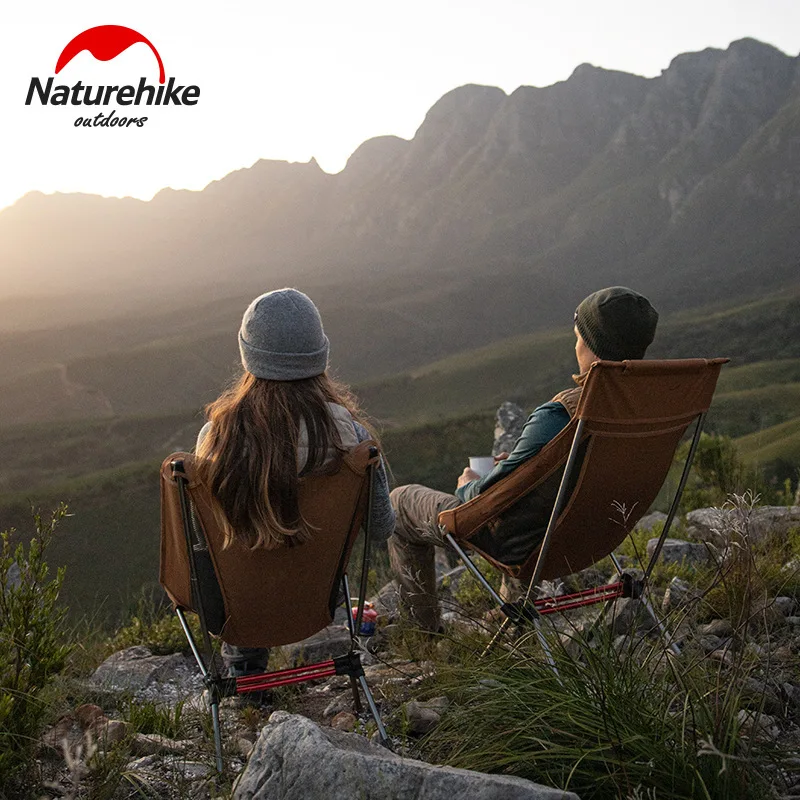 

Naturehike Outdoor Folding Portable Beach Chair Camping Fishing Aluminum Alloy Moon Chair Lightweight Chair Nature Hike Chair