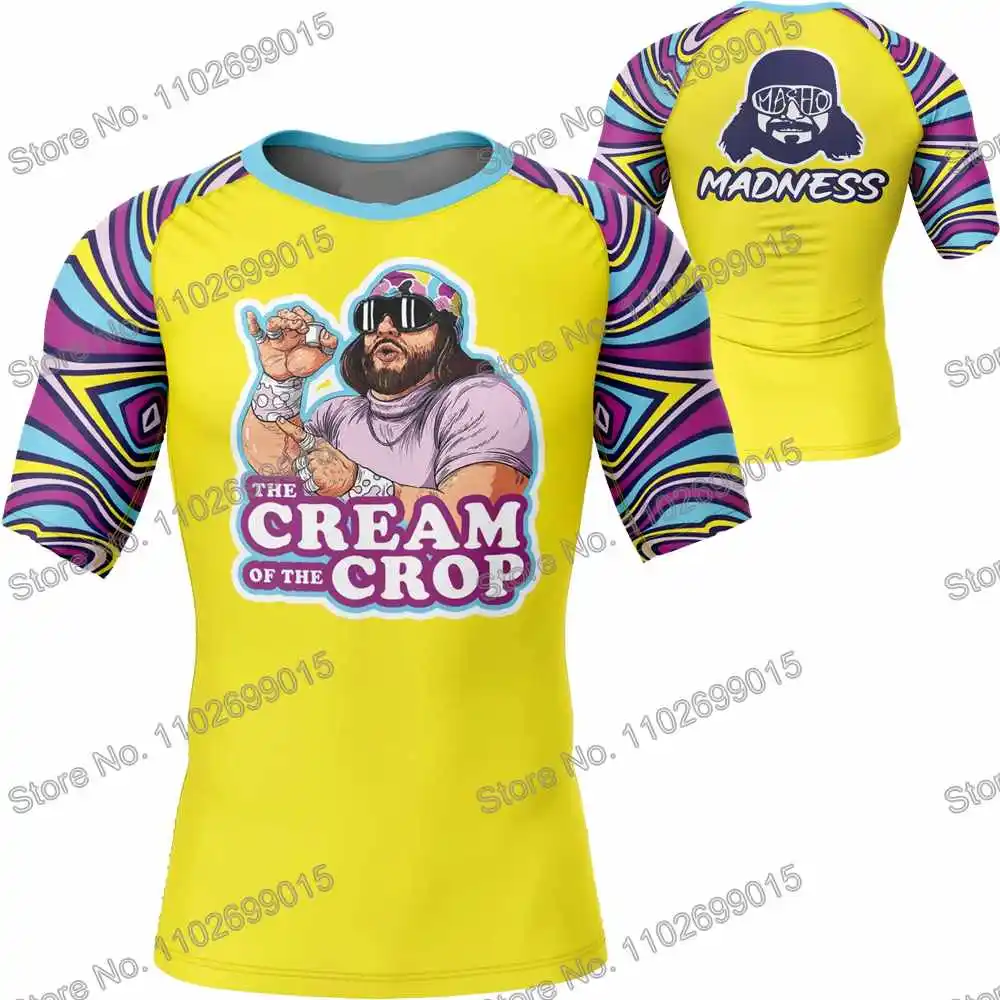 Rash Guard Surfing Swimsuit Macho Man Randy Savage The Cream Of The Crop Surfing Clothing Men Short Sleeve Diving Summer Beach Tights