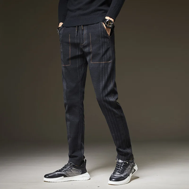 Pantaloni da uomo classici di marca pantaloni da sposo da sposa di fascia  alta abiti da uomo pantaloni uomo nero grigio blu Navy 28 38|Casual Pants|  - AliExpress