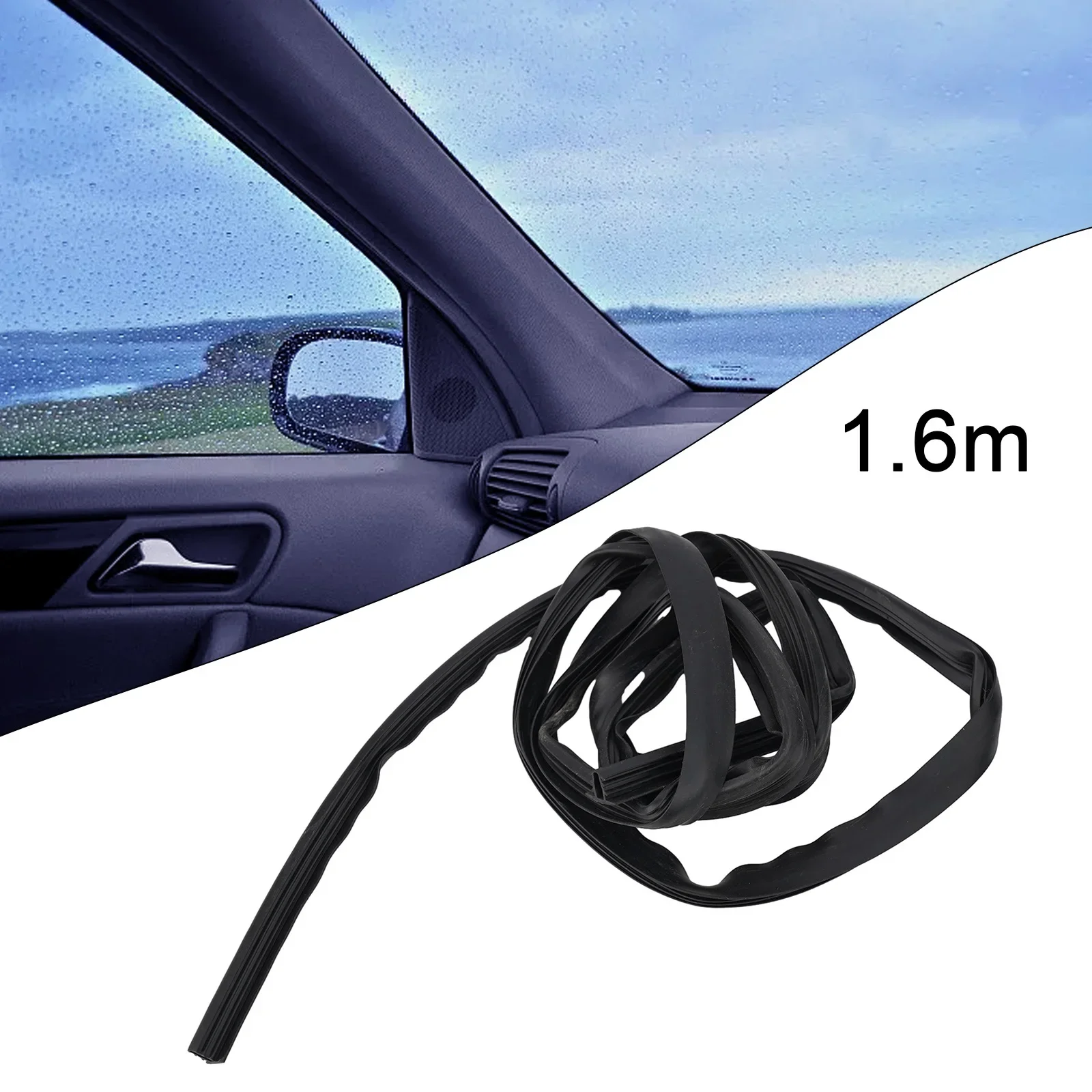 【The-Best】 Car Seal Strip Sealing Strip Soundproof Accessories Adjustable Black Color Dustproof Easy To Install.