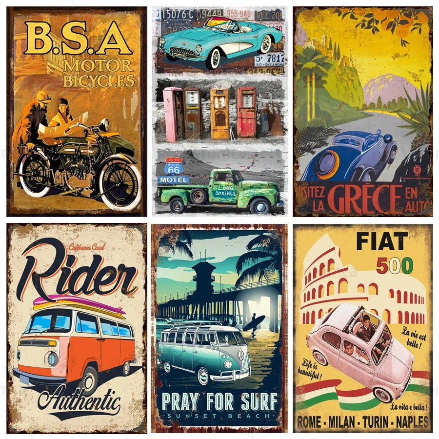 

Route 66 мотоцикл родстер автомобиль винтажный жестяной знак настенный художественный металлический постер железная пластина Ретро налет для клуба бара паба украшение для дома
