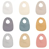 Soft 6 Layers Cotton Gauze Baby Feeding Drool Bib Summer Solid Infants Saliva Towel Burp Cloth For Newborn Toddler Boy Girl Bibs 1