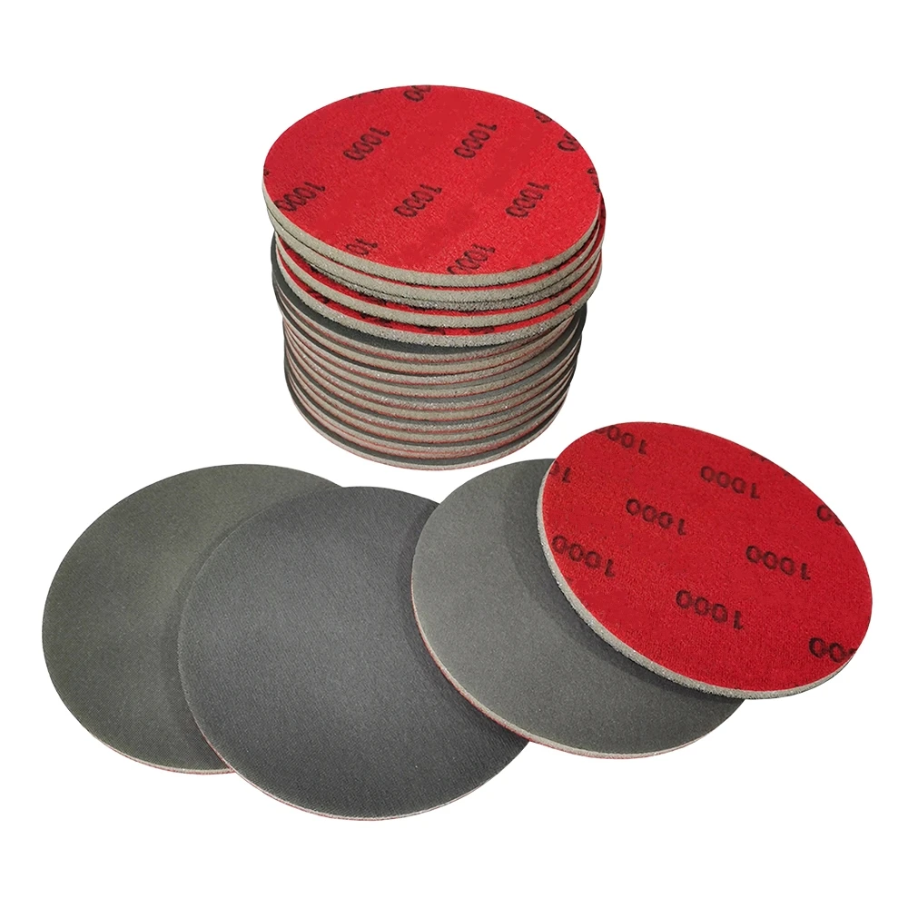 6 Inch 500-4000 Grit Sponge Sandpaper Round Self-Adhesive Flocking Car Paint Polishing Beauty Sandpaper Grinding Sandpaper 5inch 125mm backing pad sanding pads backing plate for bosch pex 300 ae 400 ae 4000 ae sander electric polishing grinding