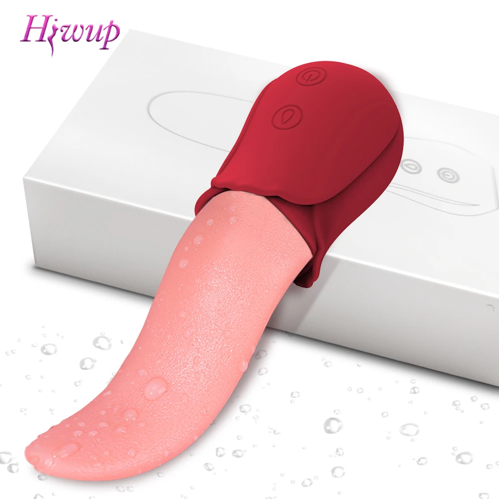 10 Speeds Realistic Licking Tongue Rose Vibrators for Women Nipples Clitoral Stimulation Sex Toys for Adult Female Couples female sex toys clit sucking vibrator clitoris vibrator vibrator sex toy electric sex toys tongue vibrator rose sucking vibrator