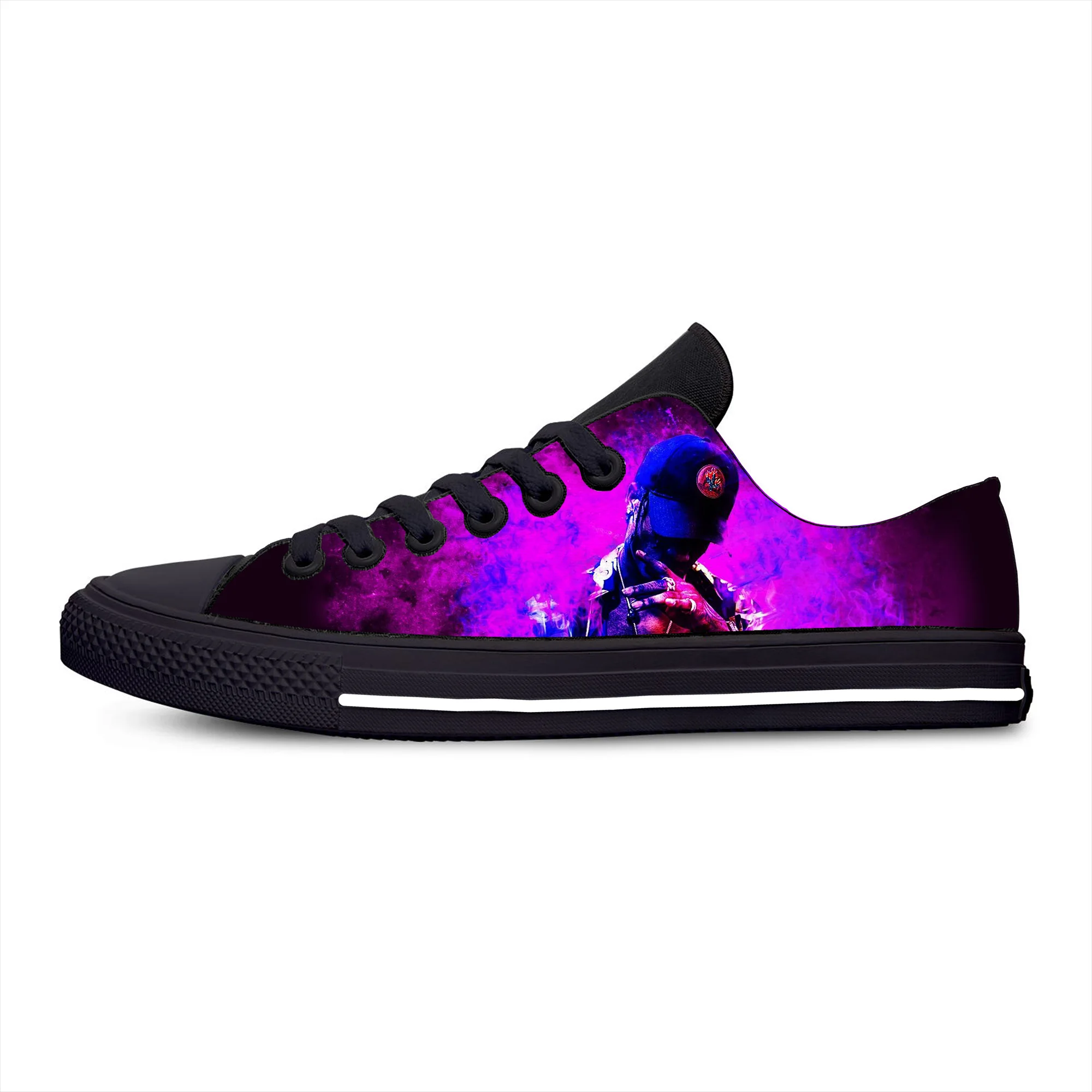 Scott Hip Hop Rapper Rap Singer Music Travis Funny Casual Cloth Shoes Low Top Leggero Traspirante Stampa 3D Uomo Donna Sneakers