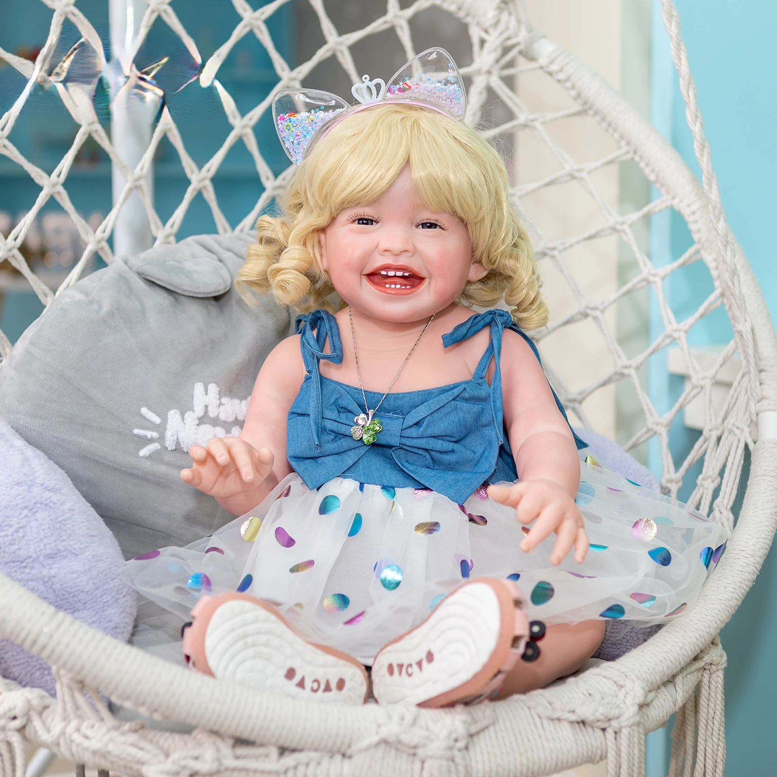NPK 68CM Reborn Toddler Girl Big Baby Doll Handemade Popular Mila Our Happy Baby Doll High Quality Gift