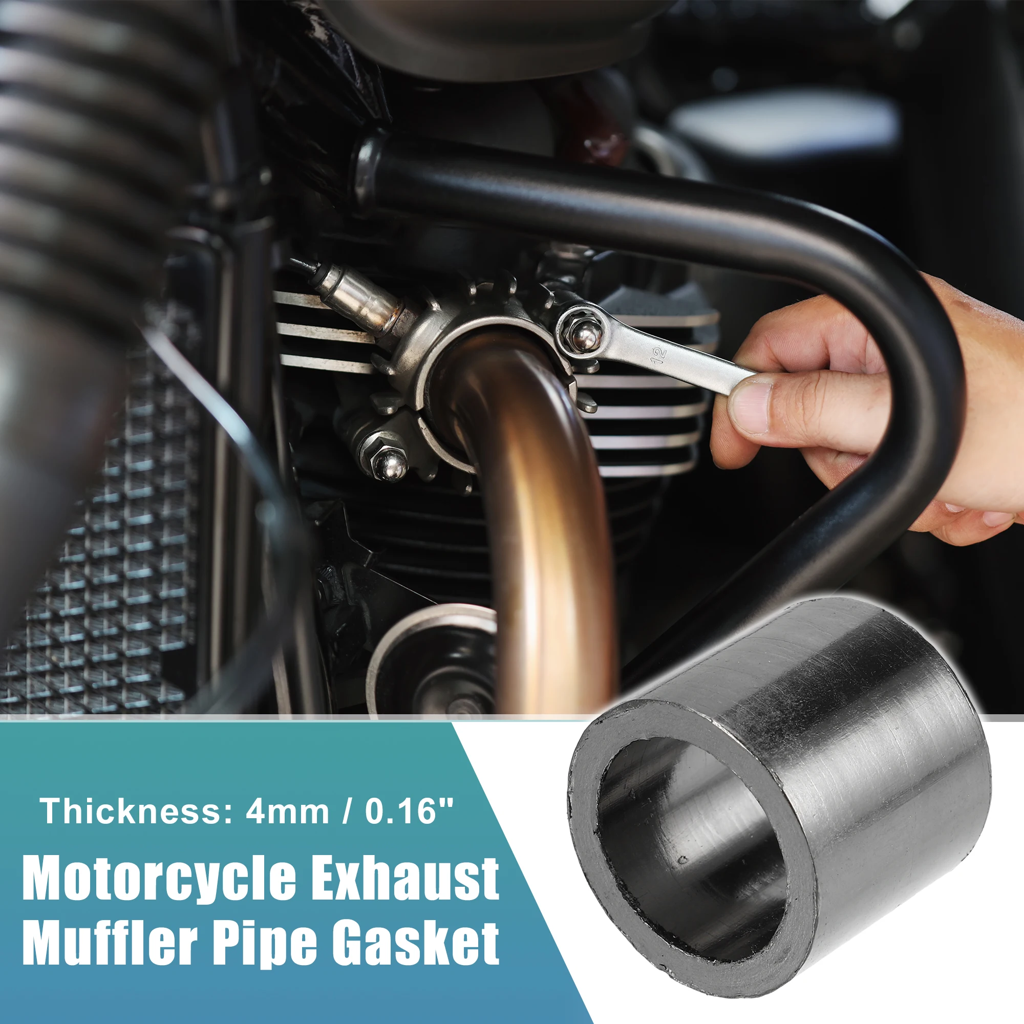 Motoforti ID 22mm51mm OD 30mm62mm Universal Exhaust Muffler Pipe Gasket Motorcycle Exhaust