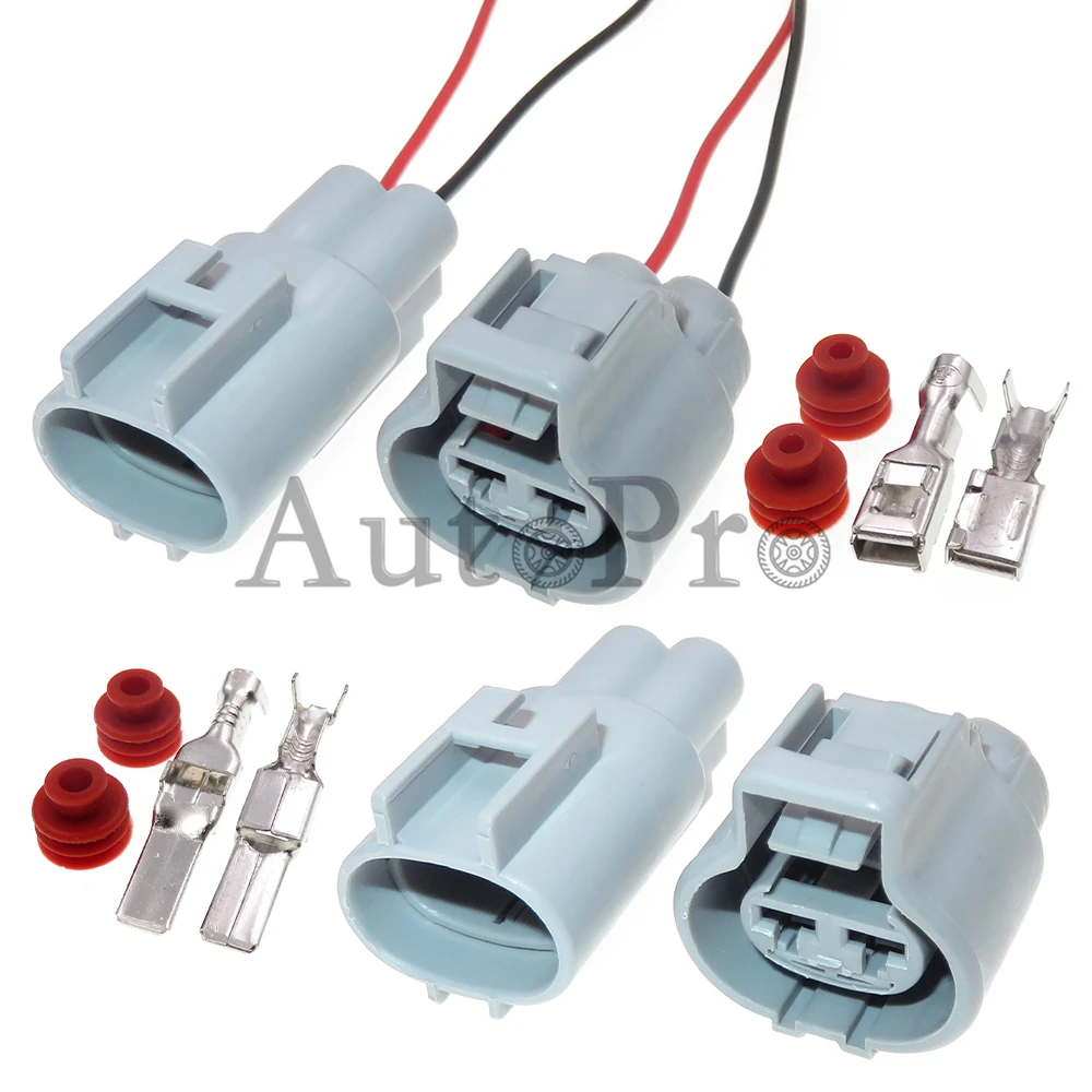 

1 Set 2 Hole 176143-6 Auto Male Female Docking Connector Car Fan Electric Wiring Socket For Toyota Buick Excelle 176142-2
