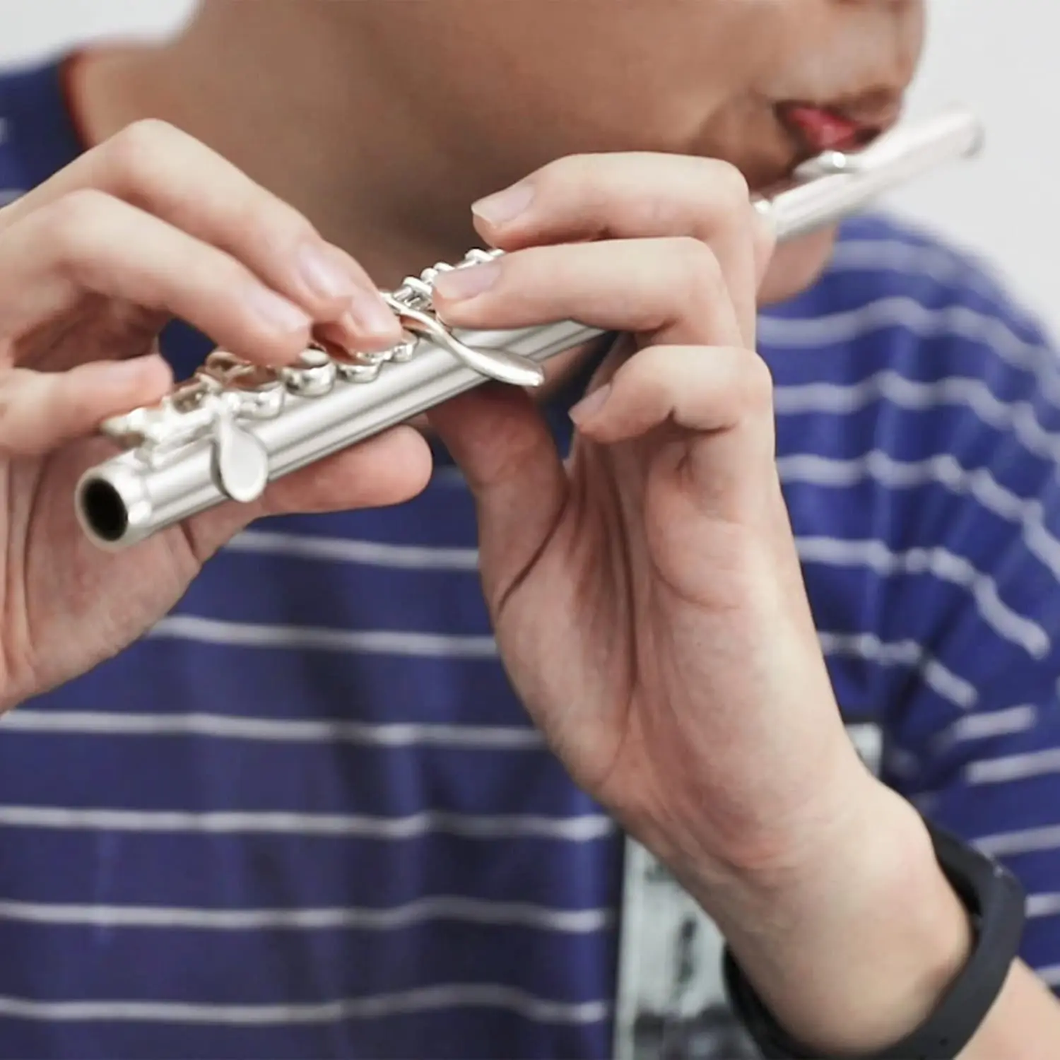 SLADE Silver C Key Piccolo Half-Size Flute C-shaped Piccolo with Box Cleaning Cloth Rod Gloves Set for Beginner Students