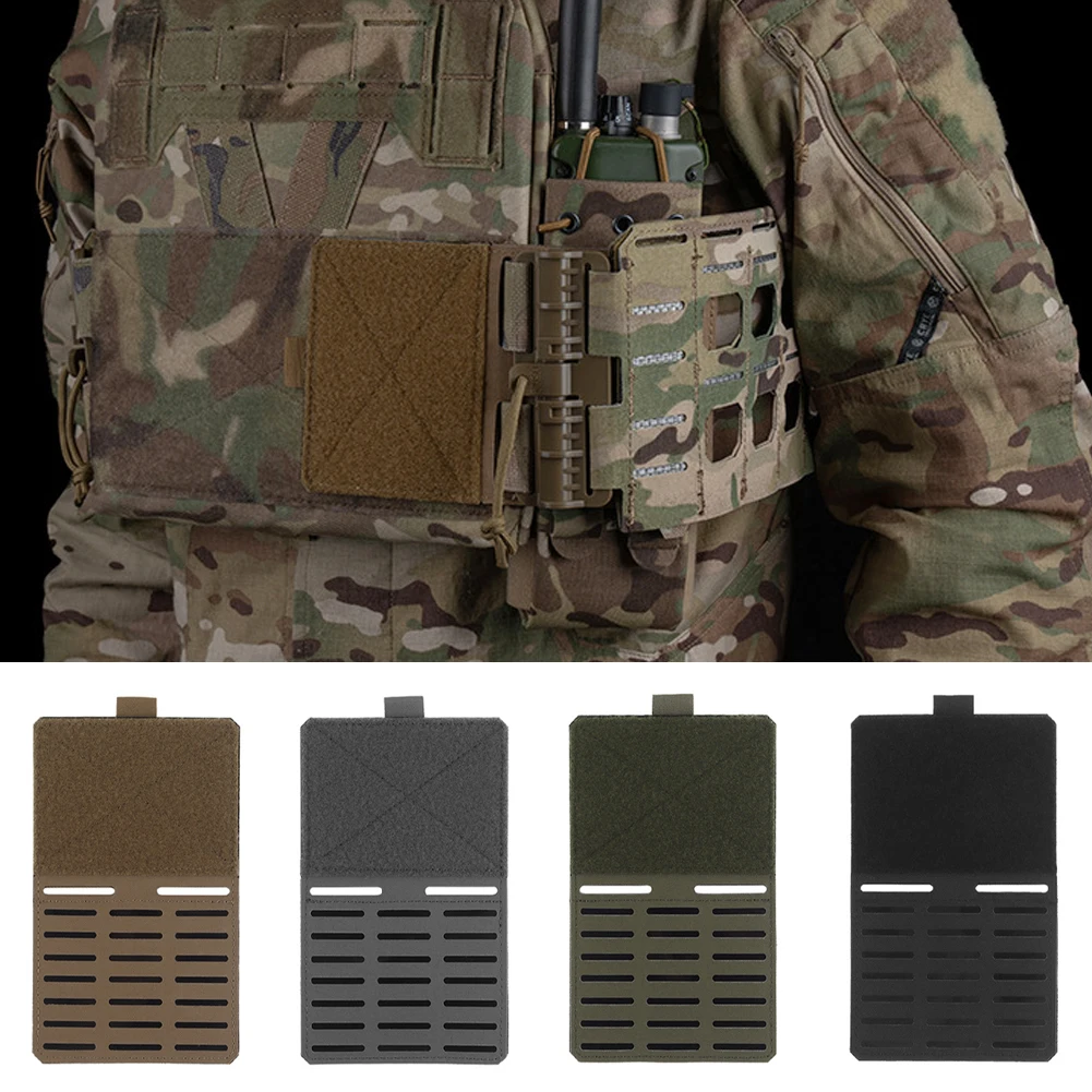 MOLLE Drop Hanger Double-Sided MOLLE System Hanging Plate Radio Holster Pack for Plate Carrier Chest Rig Airsoft side cummerbund
