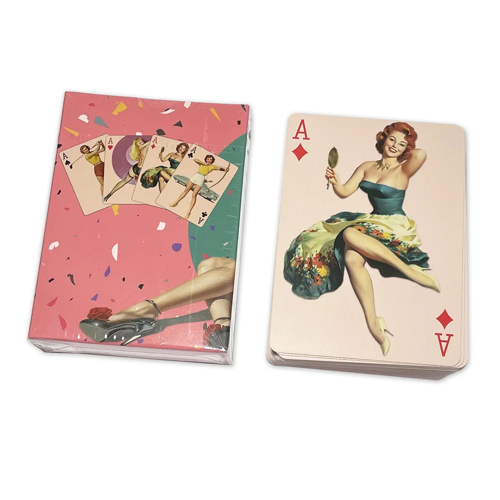 

Beautiful Cute Girls Collection Playing Cards Poker Deck 54 Cards All Different Vintage Retro Classic Pin Up Girls Card Games