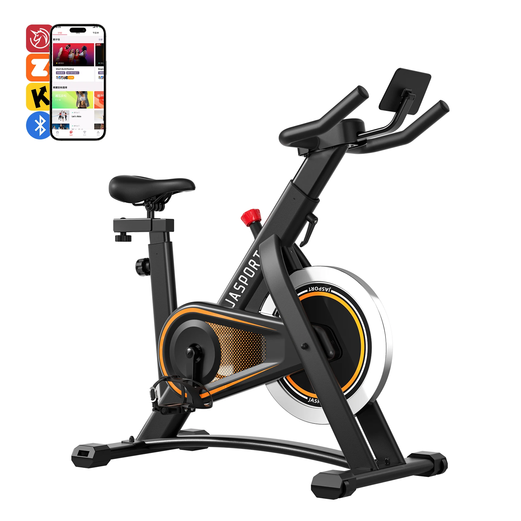 JASPORT A3 exercise bike-Quiet indoor bike with tablet bracket and comfortable seat