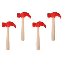 4 Pcs Hammer Baby Early Educational Wooden Puzzle Simulation Children Red Disassemble Hammers Toddler 1