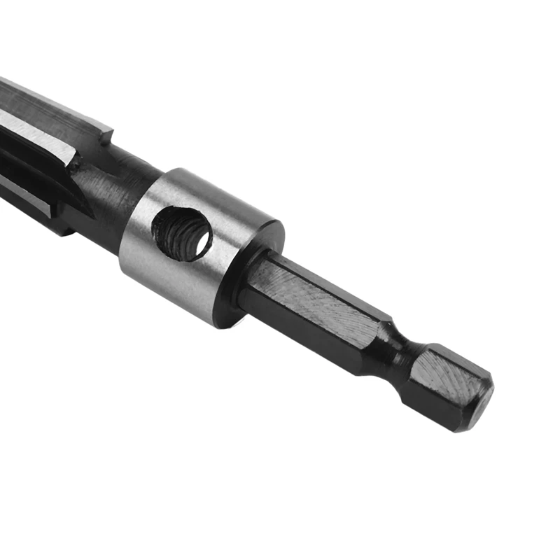 Taper Reamer 3-13Mm Hex Shank Reamer Fluted Hand Held Steel Bridge Pin Hole Chamfer Woodworking Cutting Tool Core Drill Bit Ream 6