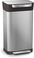 Joseph Joseph Intelligent Waste Titan Trash Can Compactor with Odor Filter, Holds Up to 90L After Compaction Stainless Steel 30L 1
