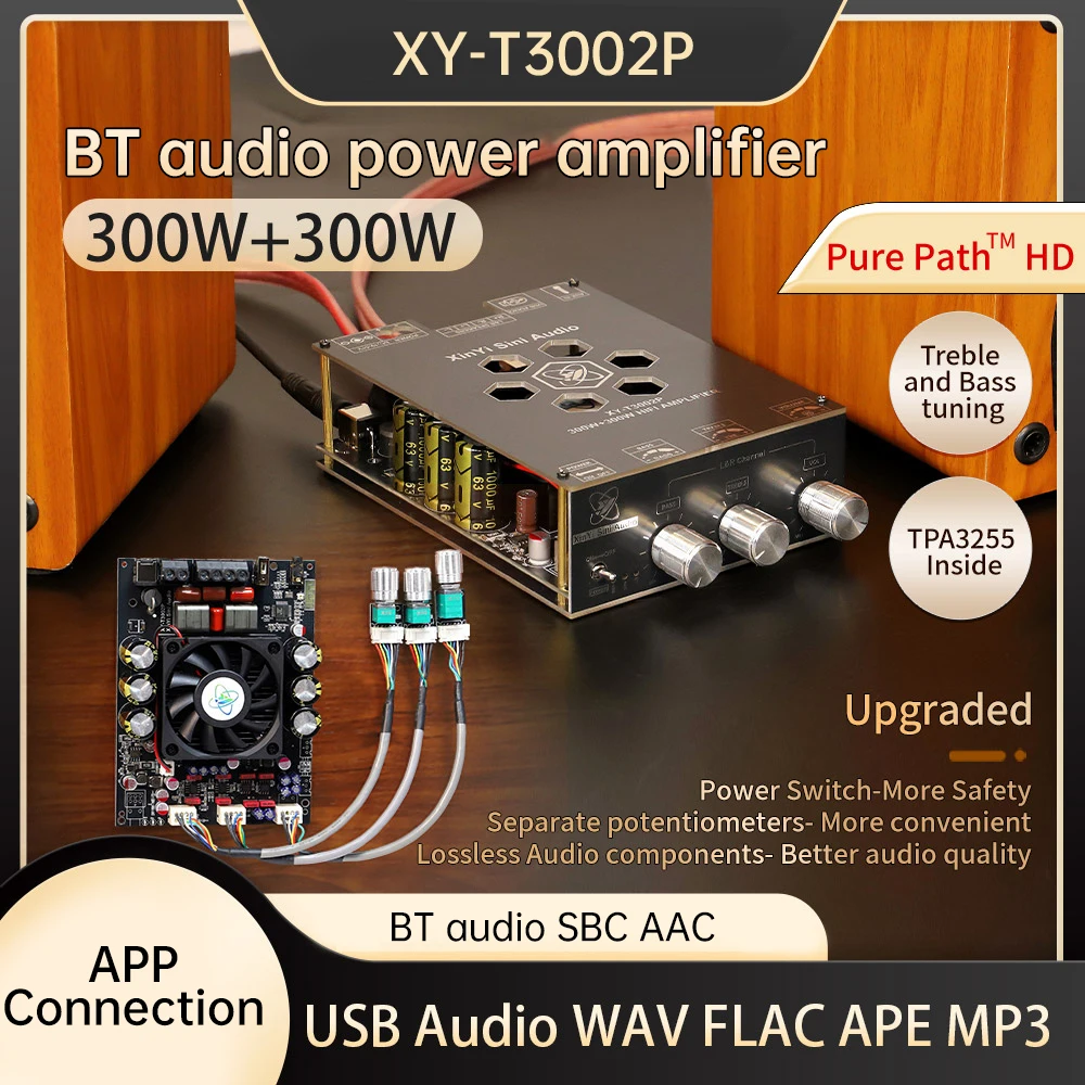XY-T3002P Upgrade Audiophile Amplifier Bluetooth Audio Player 2.0
