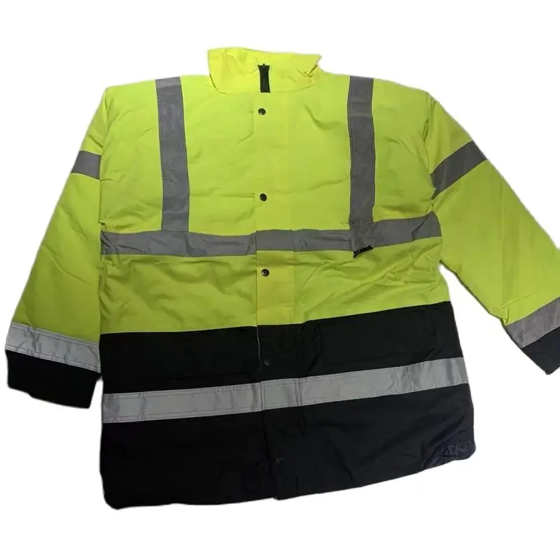 

Thickening Thermal Waterproof Fluorescent Reflective Cotton Coat Warm Rainproof Warning Protective Clothing