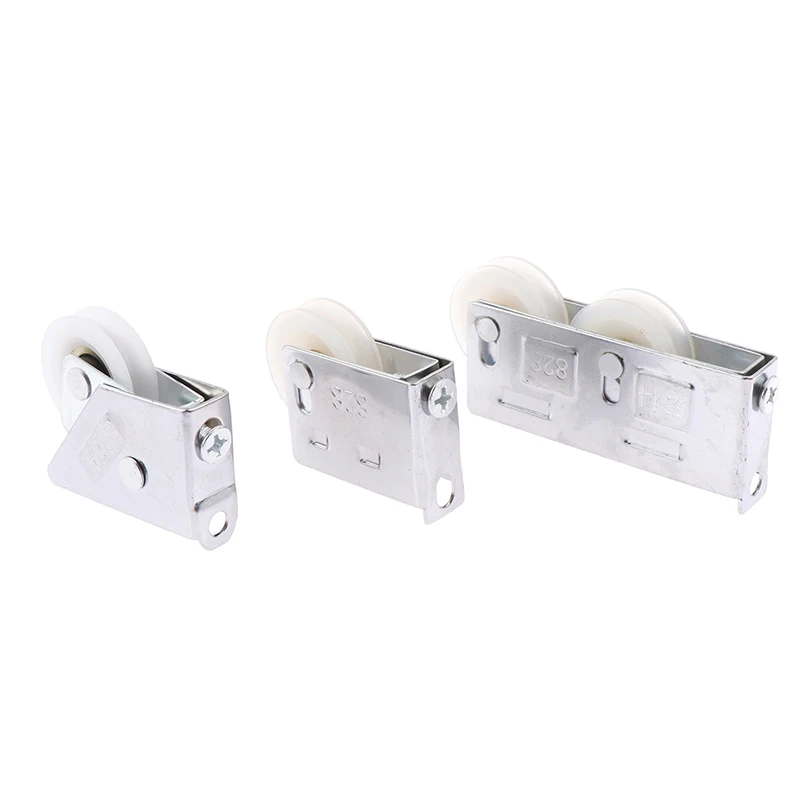 1Set 828 Type Aluminum Alloy Window Pulley Sliding Door Roller Runner Wheel Track Pulley Copper Wheel W/Screw