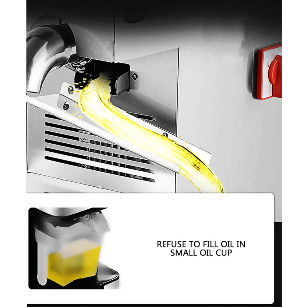 Peanut Oil Presser Intelligent Cold and Hot Oil Presser Electric Pressing Machine Stainless Steel Peanut Sesame Press