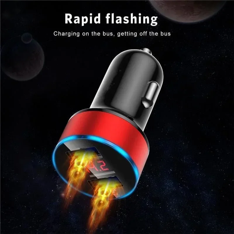 LED Display USB Phone Charger Car Adapter phone charger