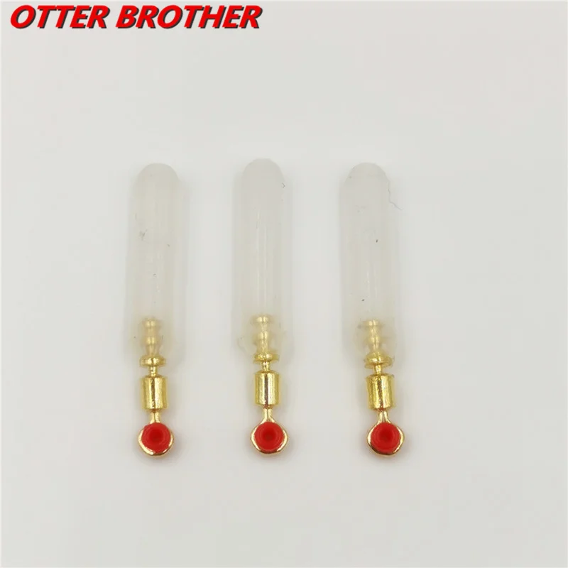 Description Picture 2 of item10pcs/lot Fishing Gear float rest Organic silicone float Copper Head Block Rotation Drift Fishing tube Soft core material Tools