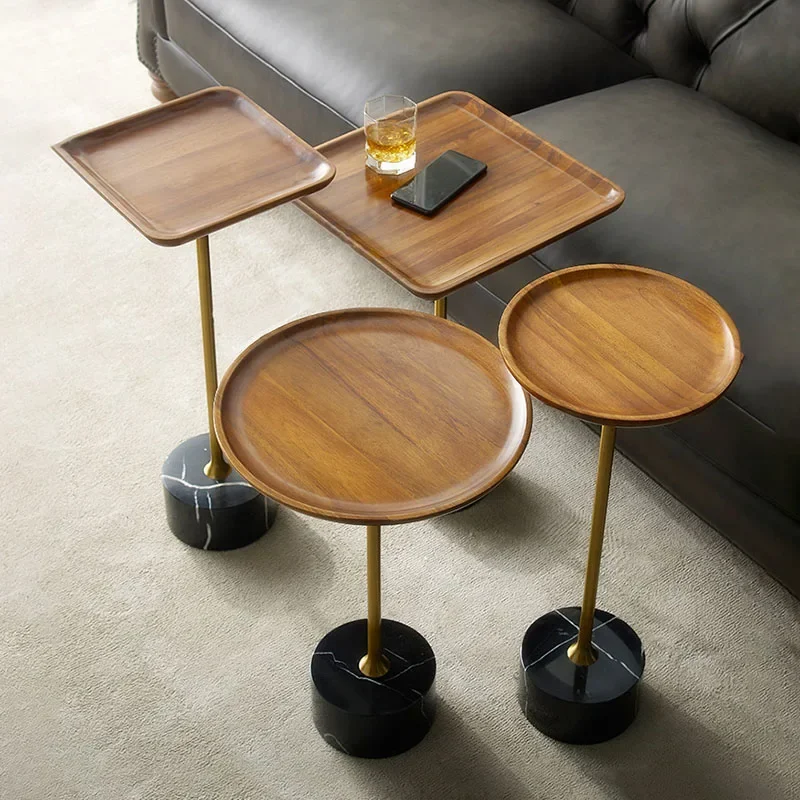 

Retro Solid Wood Coffee Tables Living Room Furniture Solid Wood Tea Table Wooden Furniture Sofa Side Table Mini Bedside Tables
