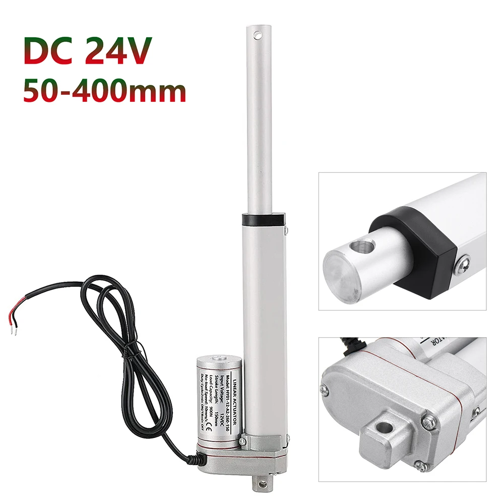 DC 12V 24V 3000N Electric Linear Actuator Linear Motor Moving Distance  Stroke 50mm 100mm 150mm 200mm