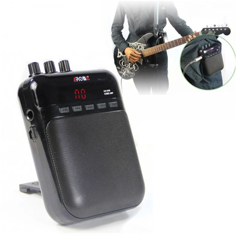 

Aroma Portable Charging Mini Guitar Amplifier With USB Cable 25Hz-20Khz