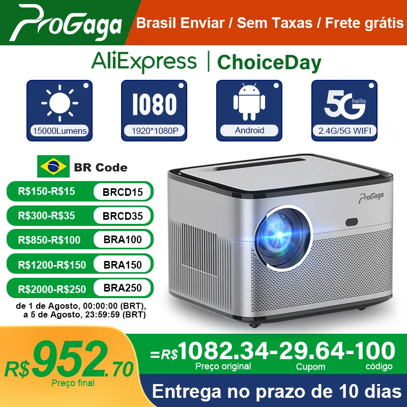PROGAGA-PG550W-Projetor-Auto-Foco-Full-HD-1080P-Projetor-4K-Android ...