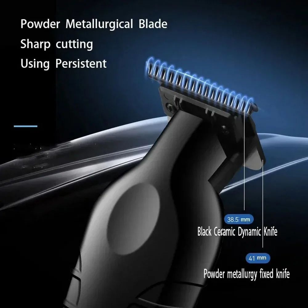2299 Barber Cordless Hair Trimmer 0mm Zero Gapped Carving Clipper Detailer Professional Electric Finish Cutting Machine 5