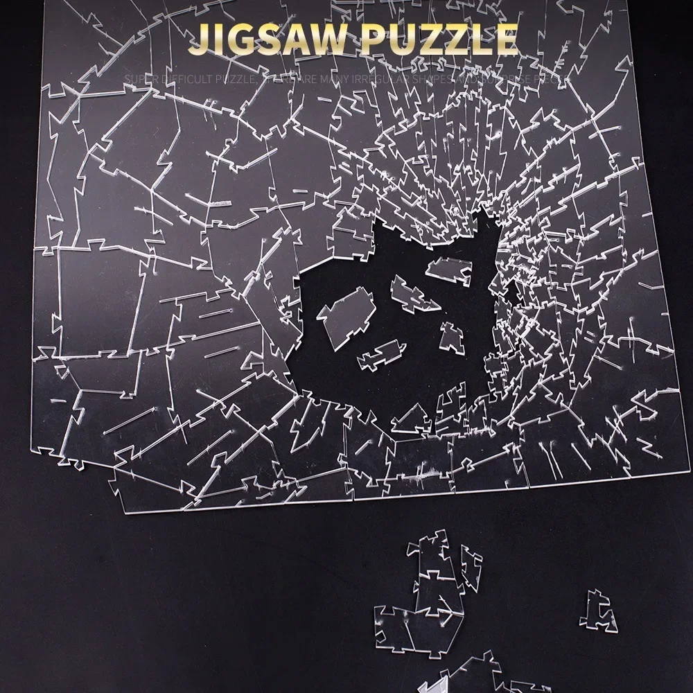 Acrylic Broken Glass Jigsaw Puzzle Impossible Challenge Puzzle Toys Adult Toys Geometric Shape 10 Levels Children Gift jigsaw puzzles educational puzzles