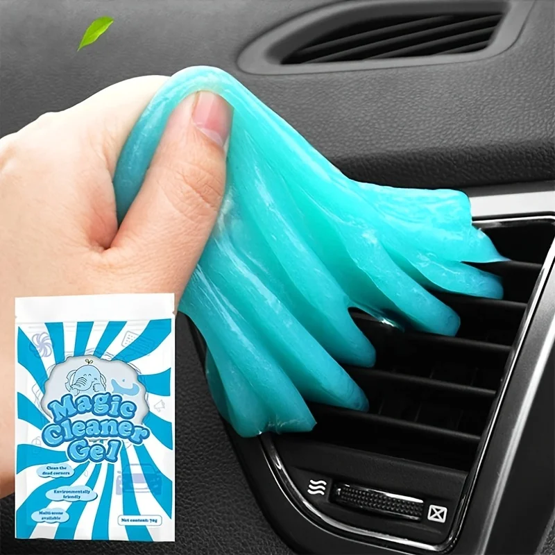 70g Blue Jelly Cleaning Gel for Car Interior Grime Removal Durable Soft Rubber Cleaner