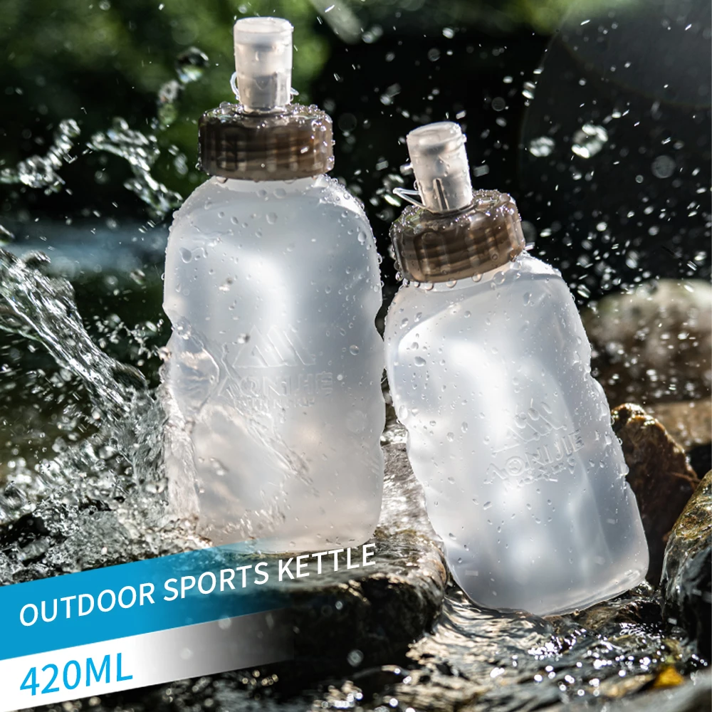 AONIJIE SD36 420ml Outdoor Sports Water Bottle with Soft Silicone PP Material Marathon Off-Road Water Bottle Sports