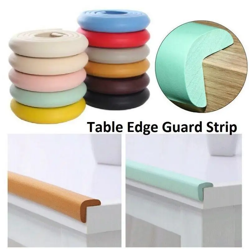 Two Meters Long L Shape Edge Corner Guards Baby Anti-Collision Strip Corner Table Anti-Collision Safety Protection Cover
