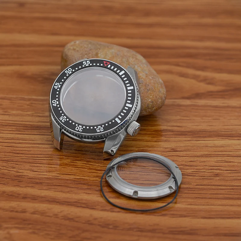 Silver Seiko SPB185 SPB187 Replacement Watch Case Sapphire Glass Fits NH35 NH36 4R Movement Crown 3.8 Men's Diving Case