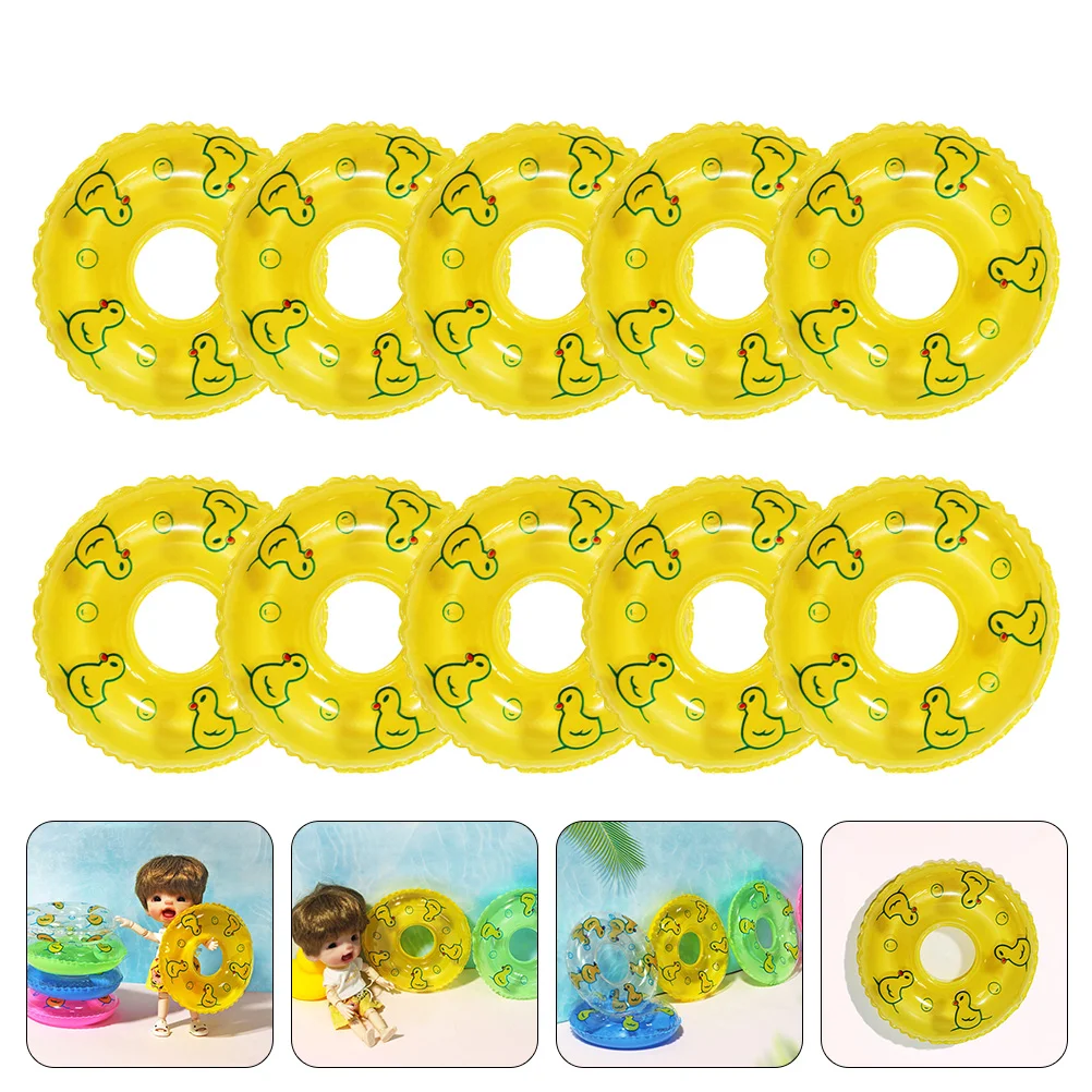 

5/10/15/20pcs Dollhouse Miniature Swimming Ring Mini Cute Summer Bathing Float Lifebelt Doll House Scenes Decor Accessories