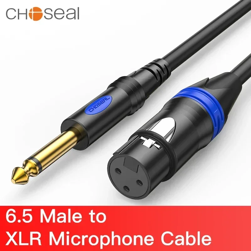 CHOSEAL  6.5mm 1/4 Inch TRS Male to XLR 3-Pin Female Audio Cable For Microphone Speaker Mixer Amplifier Sound Card