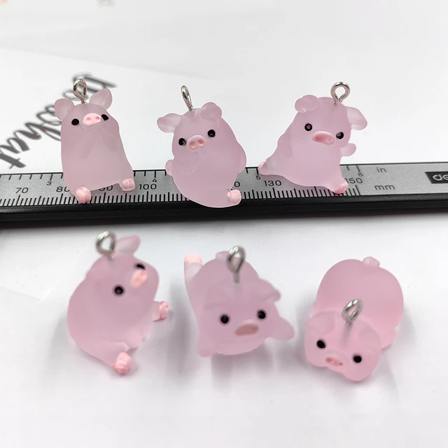 10pcs Kawaii Luminous Bear Cute Charms for Jewelry Making Resin Glow Animal  Resin Pendant Diy Earring Keychain Findings - AliExpress