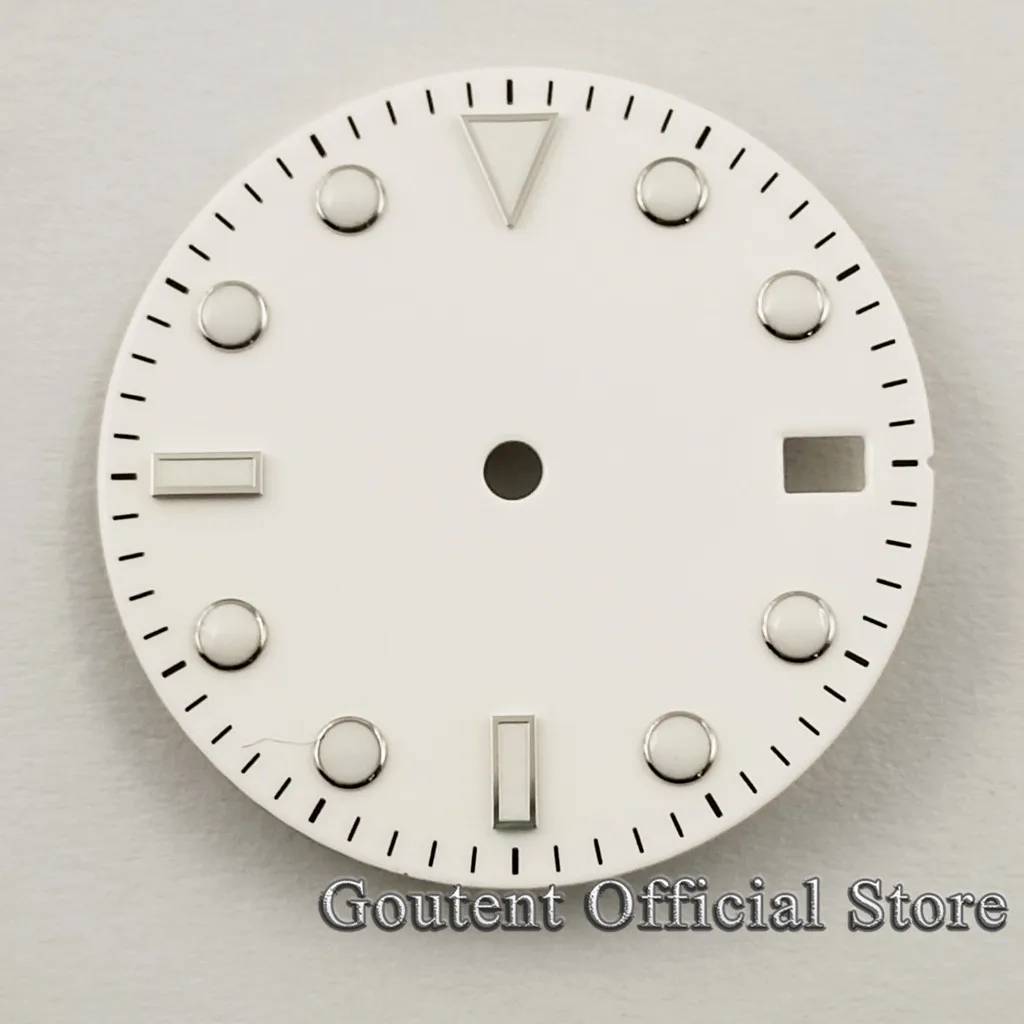 Goutent 28.5mm Sterile Watch Dial Black/White/Blue/Green Fit NH35/NH36 ETA2824/2836 Miyota 8205/8215/821A DG2813/3804 Movement