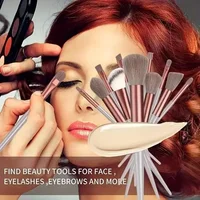 Ensemble de pinceaux de maquillage, doux et moelleux, professionnel, fond de teint cosmétique, poudre, fard à paupières, mélange Kabuki, outil de beauté 5