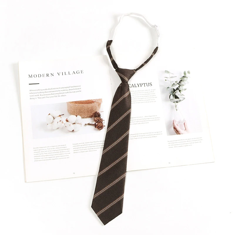 Retro Plaid Striped Lazy-Free Japanese Style Tie Women's Junior Wear Bow Tie College Style Men's Fashion bow tie