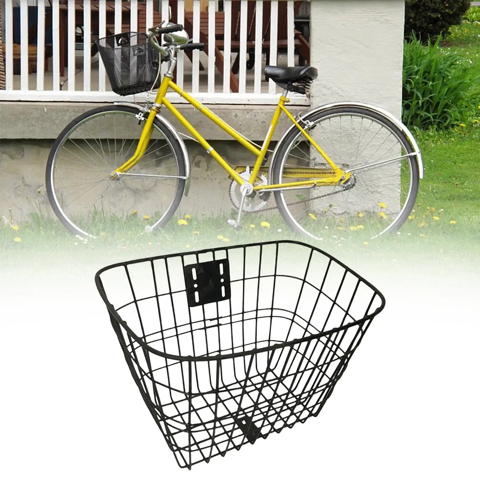 Cestino Anteriore Ovale per Bici con ganci Nero al miglior prezzo su